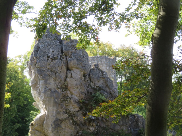 Frnkische Schweiz Joggingtour mit Langer Berg und allerlei Burgruinen am 20.09.2019 