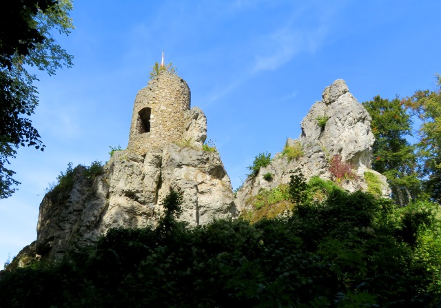 Frnkische Schweiz Joggingtour mit Langer Berg und allerlei Burgruinen am 20.09.2019 