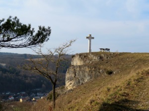 Joggingtour auf den Schellenberg mit der Keltenburg Schellenburg bei Kinding am 28.02.2019