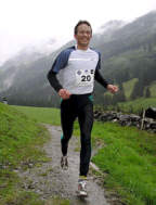 Pfarrer Kellenberger in Steg beim Liechtenstein Marathon
